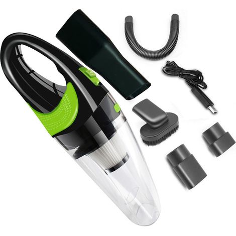 Aspirateur Portable Rechargeable 120 W Aspirateur Humide Et Sec Pour Voiture Et Maison 4000 kPa 2700 mAh 35 x 11 cm