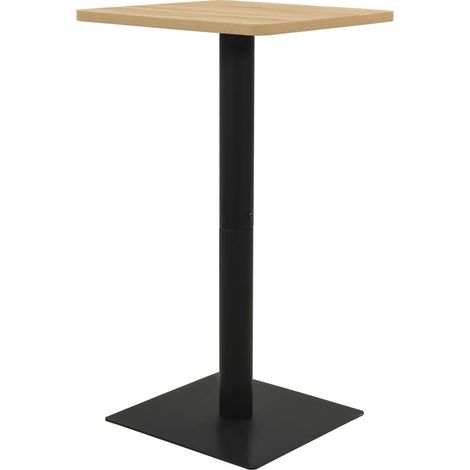 Table d'appoint auxiliaire table haute 50 x 50 x 107 cm panneau de particules de mélamine et acier DEC036552 (1/5)