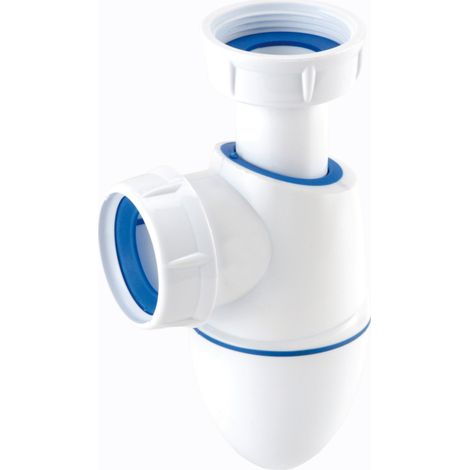 Nicoll – Siphon de lavabo Easyphon bi-matière Ø32 – Réglable en hauteur 133-192 mm – Garde eau 50 mm – Sortie J.C. – Technologie bi-injection
