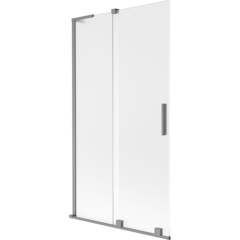 Mexen Velar L paroi de baignoire coulissante à 2 vantaux 100 x 150 cm, givre, canon de fusil - 896-100-003-31-95 (1/2)