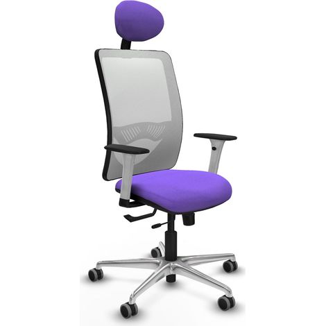 Sedia da ufficio piqueras y crespo Zulema bianco alluminio (1/2)