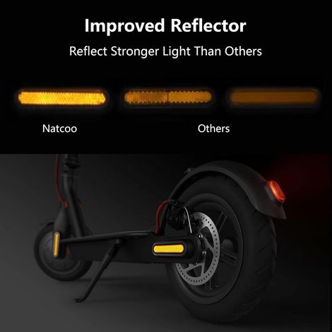 Striscia riflettente per copriruota monopattino per Xiaomi M365, Pro, 1S, Essential, Pro2, Mi3 - Giallo (1/4)