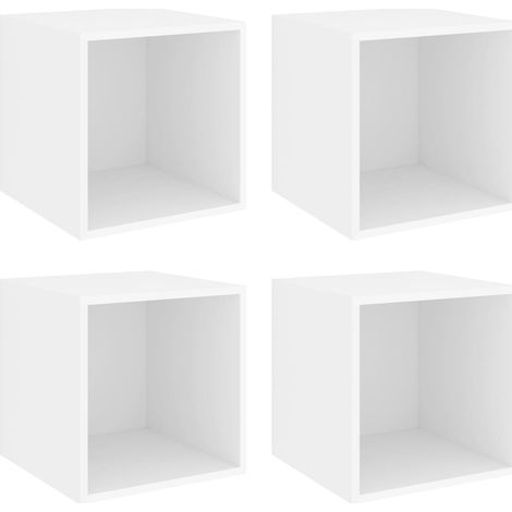 Maison Exclusive - Mobili a Muro 4pz Bianc37x37x37 cm in Legno Multistrato