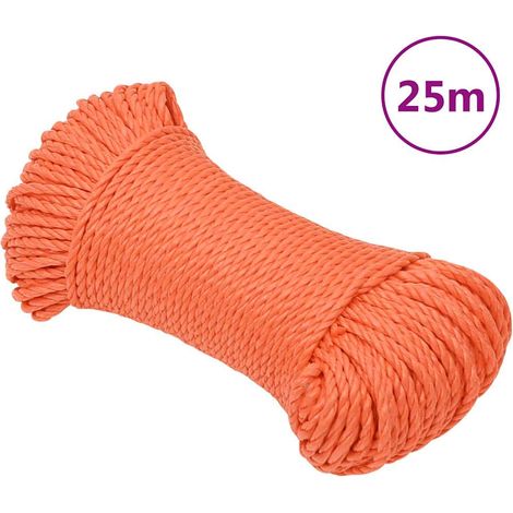 Corde de travail Cordage - Style Contemporain Orange 6 mm 25 m Polypropylène BV919588 - BonneVie (1/5)