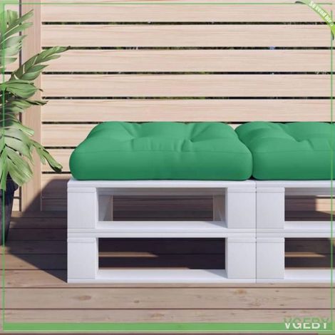 360430 Coussin de palette vert 50x50x12 cm tissu (1/5)