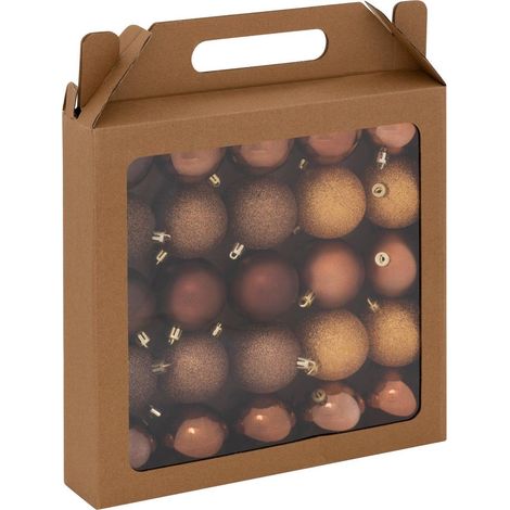 Juego de 25 bolas D.6cm poliestireno reciclado bronce - Atmosphera créateur d'intérieur