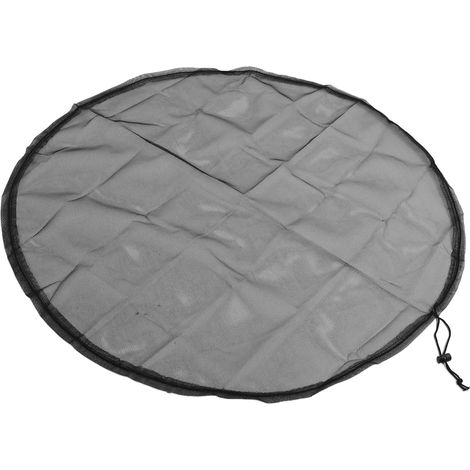 Lot de 2 filets de récupération d'eau noirs avec cordon de serrage, 94 cm (37 pouces), protection contre les insectes, pour seaux d'eau de pluie et jardin. (1/5)
