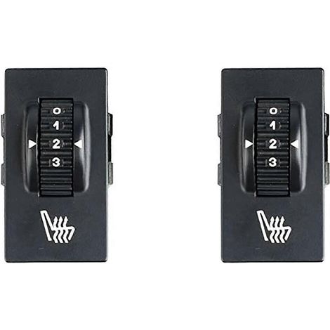 2 interrupteurs de chauffage de siège compatibles avec Peugeot 207/3008/308/407/5005/607/807/RCZ/508 et Citroën C5 (régulateur de siège chauffant 98088848ZD) (1/5)