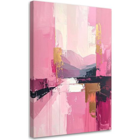Bild auf Leinwand Moderne Abstraktion in Rosa 20x30