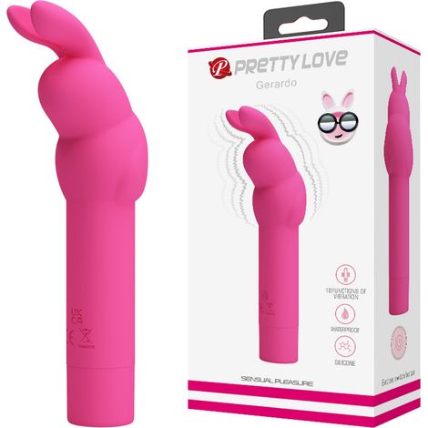 Vibratore per il punto G e massaggiatore clitorideo Bunny Pretty Love - Gerardo, 10 funzioni di vibrazione