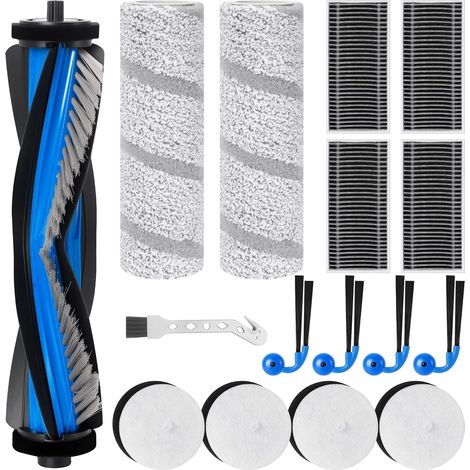 Kit de accesorios para la aspiradora robot Ecovacs Deebot X11 OmniCyclone: 1 cepillo principal, 2 mopas giratorias, 4 filtros OmniCyclone Station, 4 cepillos laterales. (1/5)