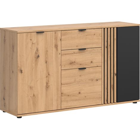 Buffet 3 ante 2 cassetti Ezra marrone 87cm