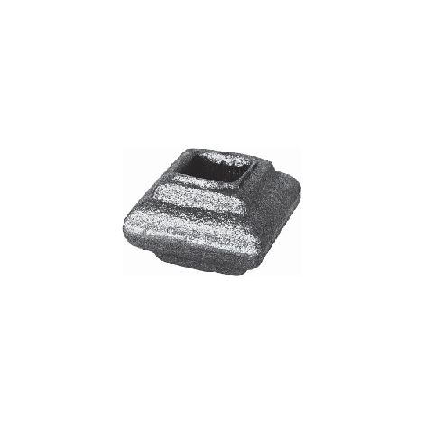 Garniture pour barreaux carrés de 14mm - Hauteur 22mm largeur 39mm - Fer forgé - À souder - DECO FER FORGE (1/3)