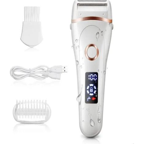 Rasoir Électrique - Sans Fil Rechargeable - Pour Épilation Corps Humide Ou Sec - 1 Pièce