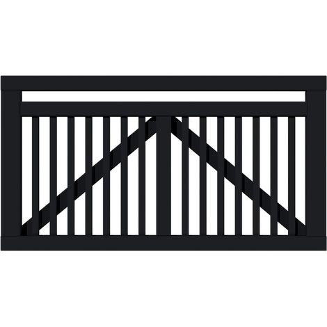Plus Tor Linea 150 x 80 cm RAL 9005 Schwarz (1/3)