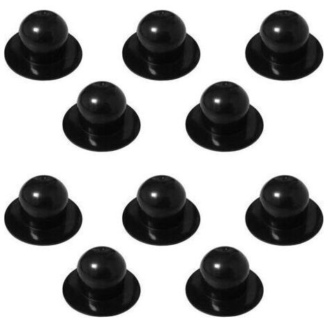 Swimming Pool Replacement Pump Plug Cap Black (10pcs) (1/4)