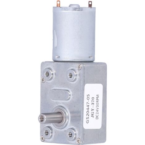 24-V-Gleichstrom-Schneckengetriebemotor mit Regler, Mini-Turbinengetriebe mit hohem Drehmoment für Roboter und elektronische Schlösser, 24 V, 30 U/min (1/5)