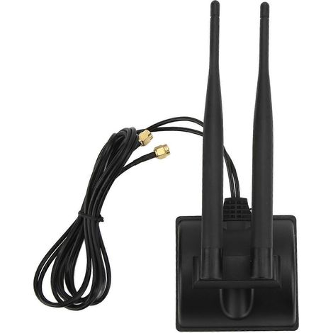WLAN-Antenne 2,4 GHz/5,8 GHz Dualband 6 dBI RG174 Saugnapf-Router-Antenne für Smart Homes