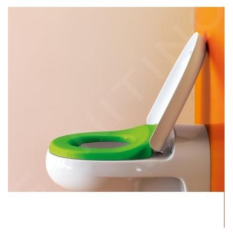 Siège de WC LAUFEN Florakids, avec couvercle et abaissement (1/5)