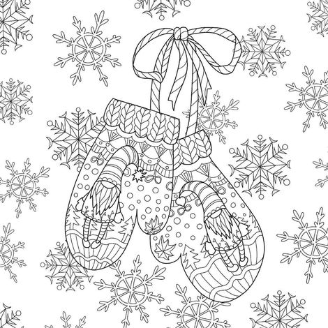Tableau sur toile à colorier gants 30x30 cm - Impression sur Toile Murale Décorative - Image imprimée en HD sur Toile - Toile sur Châssis en Bois FSC - Fabriqué en France (1/4)