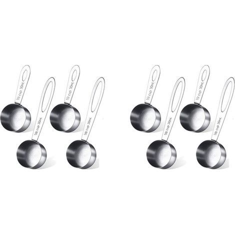 8 Pièces Cuillère à Café Cuillère à Soupe Cuillères à Café en Acier Inoxydable pour Café, Thé, Sucre et Lait, 30 Ml