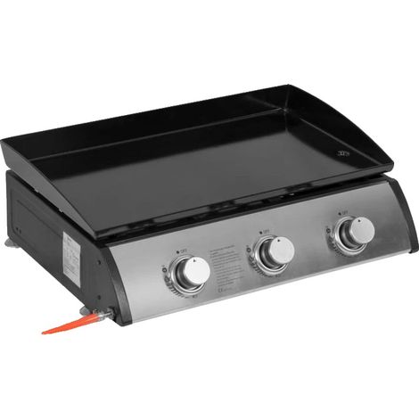 Gasgrill, Edelstahl, 63 x 48 x 21 cm, Drei Brenner 2,5 kW, Tragbar, Einfach zu reinigen (1/5)