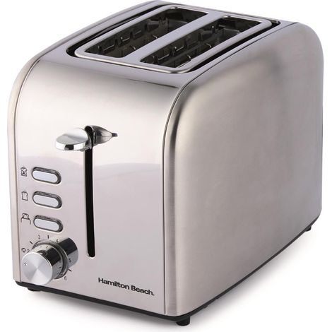 Hamilton Beach Rise 2 Slice Brushed & Polished Stainless Steel Toaster (1/5)