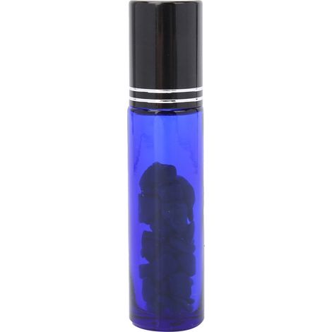 Flacon roll-on en verre de 10 ml contenant une pierre précieuse bleue naturelle, flacon roll-on en pierre œil de tigre jaune (1/5)