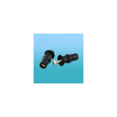 LAN 6 vis de fixation pour abattant de toilette, fixations pour abattant de toilette, charnières pour abattant de toilette, écrous en caoutchouc expansibles, supports à visser, supports pour trous bor