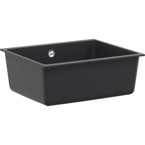 Kitchen Sink Single Basin Granite 53 x 46 x 20 cm Graphite vidaXL (1/5)