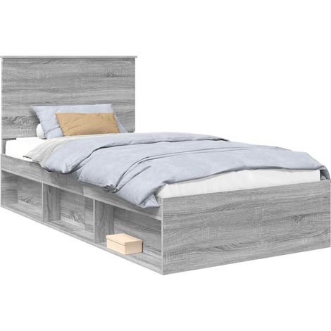 Maison Exclusive - Estructura de cama con cabecera Gris Sonoma 10