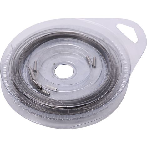 Hochfeste, 7-strängige geflochtene Stahlschnur für das Meeresangeln (20 lb) – 10 m (1/2)