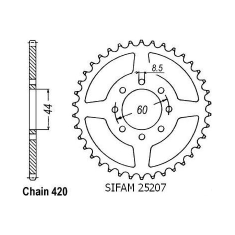 Couronne 50 Dtr/X-limit - 5 Trous - 420 - 48 Dents - Similaire JTR2078