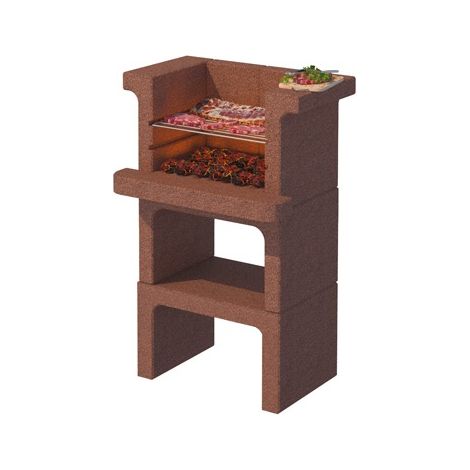 BARBECUE IN CEMENTO VULCANO CON GRIGLIA cm. 90x58x118 h - Kg. 180 (1/6)