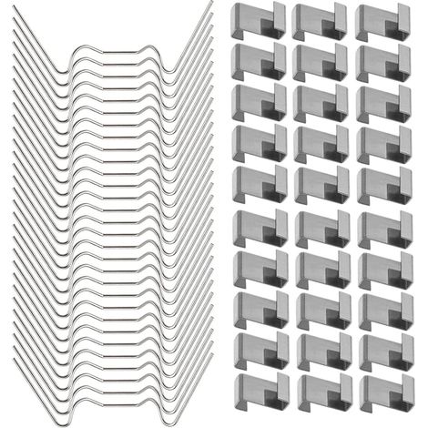 Clips Serre - Acier Inoxydable 304 Et 301 - Pour Fixation Verre Sur Chassis Aluminium - 100 Pièces (1/5)