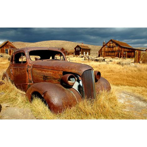 Affiche deco voiture en plein champ - 60x40cm - made in France (1/5)