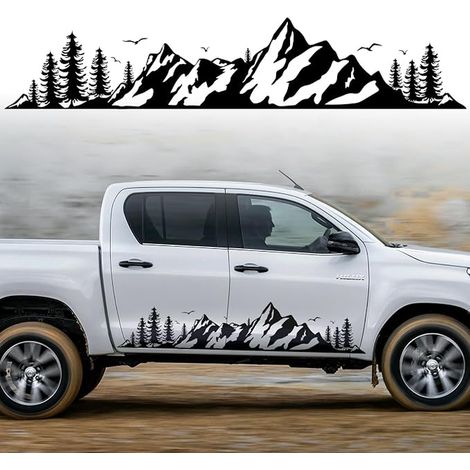 Mountain Sticker for Car Hood, Auto Sticker Graphic Vinyl Decal Decoration Sticker for Side Door Trunk Bodywork Vehicle RV Off-Road SUV,Right (1/5)