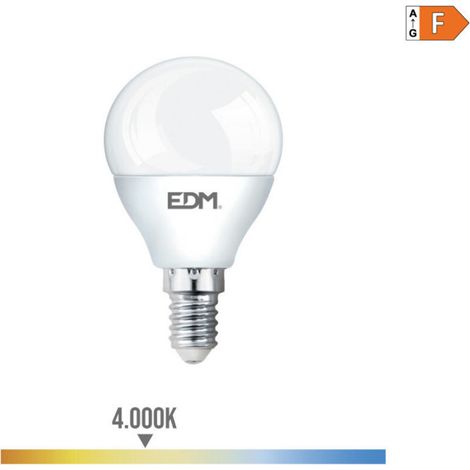 Ampoule LED Sphérique E14 7W 600lm 4000K Lumière du Jour Ø4,5x8cm