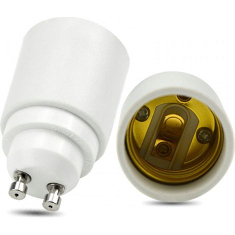TRADE SHOP - Adattatore Convertitore Portalampada Riduzione Porta Lampade Da Gu10 A E27 Luce - (1/3)
