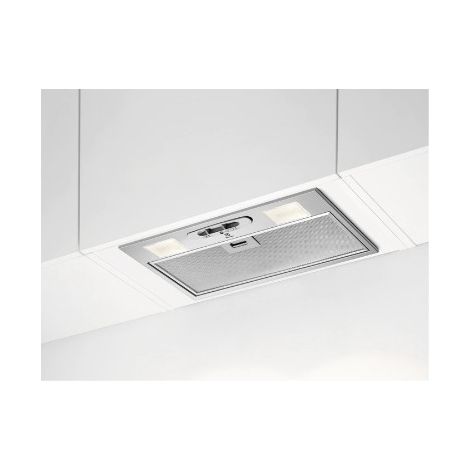 Electrolux – Hotte intégrée 400 m³/h – Type plafond – Commande glissière – 2 filtres – Couleur gris – Puissance moteur 100 W - LFG335S