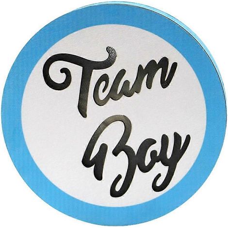 Panneau lumineux LED en bois "Team Boy" pour décoration de baby shower (1/4)