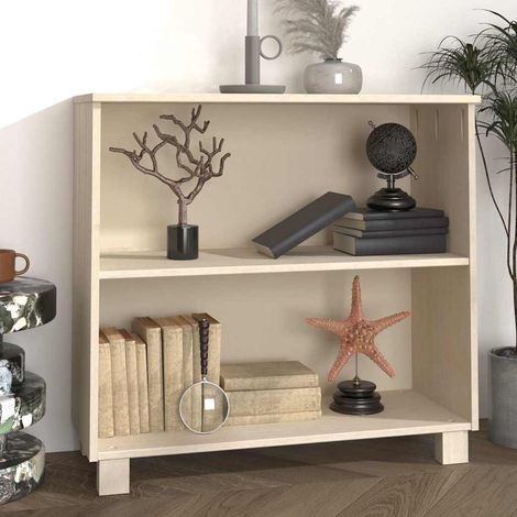 Aparador HAMAR madera de pino maciza marrón miel 85x35x80 cm (1/4)