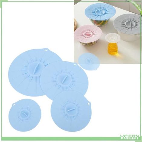 Ensemble de couvercles en silicone - FAFEICY - 5 pièces - Forte adsorption - Résistant à la chaleur - Haute flexibilité (1/5)