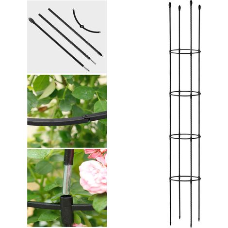Support pour plantes grimpantes en pot, support métallique pour plantes de jardin et d'intérieur, support pour plantes à fleurs