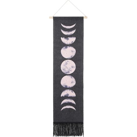 Dekorativer Wandbehang mit Mondzyklus-Mustern, Wohnaccessoires (Schwarz, 46 x 12 Zoll) (1/5)