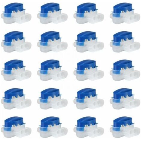 Lot de 20 connecteurs de câble étanches pour robot tondeuse – Réparation facile jusqu'à 3 fils – Pour câbles 0,5mm² à 1,5mm² (1/5)
