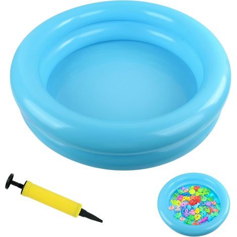 Inflatable Swimming Pool, 60cm, PVC, Paddling Pool, Children's, Garden, Home, Beach (1/5)