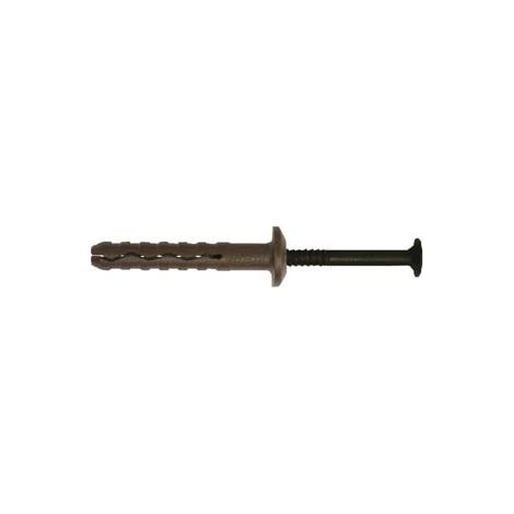 TASSELLO PREMONTATO IN NYLON BORDO PIATTO CON VITE ZINCATA NERA TBB- - ø mm.6x40 vite ø mm.3,8x45 spess.fissaggio mm.10 - 200 pezzi FRIULSIDER