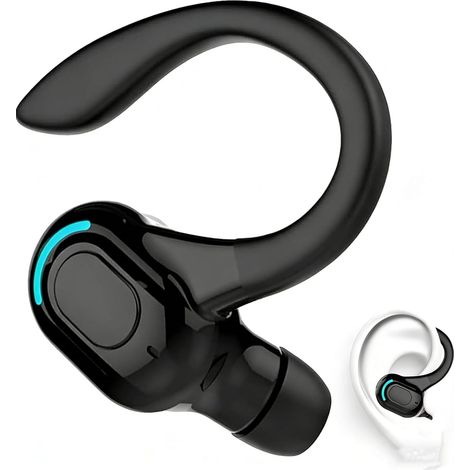 1 Oreillette Bluetooth, Kit Main Libre, Micro Réduction Bruit, Rotation 360°, USB-C, Conduite Bureau Sport (1/5)