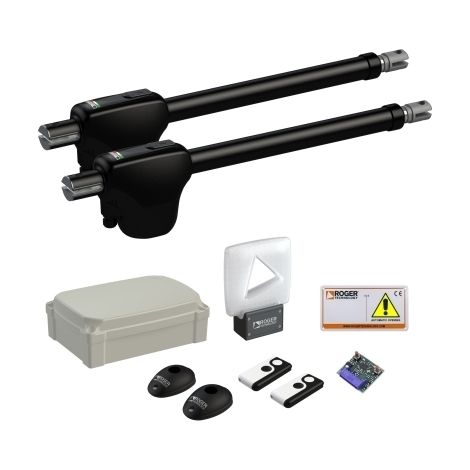 Kit Motoriduttori Per Battenti Fino 4 Mt - Brushless ROGER TECHNOLOGY KIT MONOS4 Automazione Automatismo